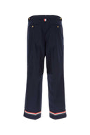 Thom Browne Navy Blue Polyester Mischung Hose