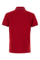 Emporio Armani Red Stretch Cotton Polo Shirt