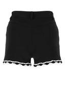 Pantaloncini di crepe elastici neri Moschino