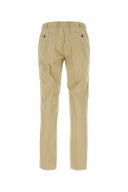 Pt Torino Beige Stretch Cotton Pant