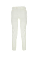 Pt Torino White Stretch Viscose Pant