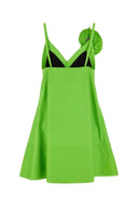 Loewe Fluo Green Leather Mini Dress