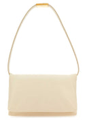 Bolso de hombro de prisma de cuero marfil marni