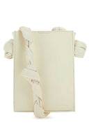 Jil Sander Bolso de hombro de cuero marfil de marfil