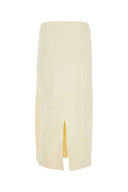 Jil Sander Falda de mezcla de viscose de marfil