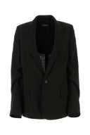 Ann Demeulemester Black Cotton Renske Blazer