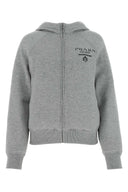 Prada Grey Cashmere Mischjacke