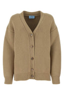 Prada Beige Wool Blend Oversize Cardigan