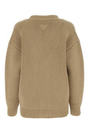 Prada Beige Wool Blend Oversize Cardigan