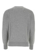 Prada Melange Grey Stretch Stretch Cashmere Blend Sweater