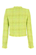 Versace acido verde verde bouclé blazer