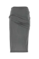Gonna di crepe grigio givenchy