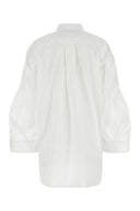 Sacai White Poplin Thomas Mason Shirt Dress