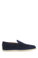 Tod's Blue Suede Loafers