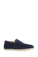 Tod's Blue Suede Loafers