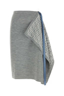 Fendi Melange Grey Woll Mischrock