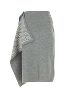 Fendi Melange Grey Woll Mischrock