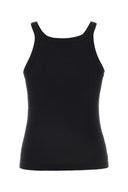 Fendi Camiseta sin mangas de algodón negra