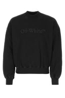 Off White Black Cotton Sweatshirt