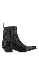 Sonora Black Leather Hidalgo Ankle Boots