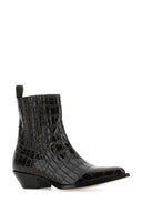 Sonora Black Leather Hidalgo Ankle Boots