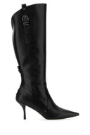 Stuart Weitzman Black Leather Maverick 75 Boots