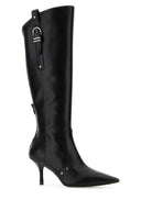 Stuart Weitzman Black Leather Maverick 75 Boots