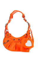 Balenciaga Fluo Orange Nappa Leather Le Cagole Xs Shoulder Bag