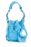 Balenciaga Light Blue Leather Le Cagole Xs Bucket Bag