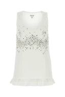 Bottega Veneta White Jersey Top