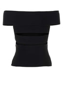 Alexander McQueen Black Stretch Viskose -Mischung Top
