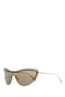 Alexander McQueen Gold Metal Spike Studs Sonnenbrille