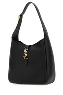Saint Laurent Kleine Le 5 ã  7 Weiche Umhängetasche aus schwarzem Leder