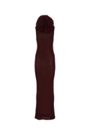 Saint Laurent Burgundy Viscose Long Dress
