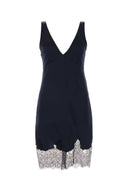 Saint Laurent Midnight Blue Satin Mini Kleid