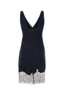 Saint Laurent Midnight Blue Satin Mini Kleid