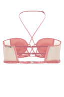 Nensi Dojaka Pink Stretch Chiffon Bra