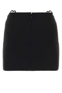 Nensi Dojaka Black Viscose Blend Mini falda