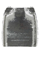 Nensi Dojaka Silver Sequins Mini falda