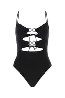 Nensi Dojaka Black Stretch Polyester Swimsuit
