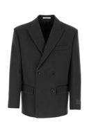 Valentino Garavani Graphit Wolle Blazer