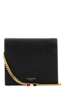 Thom Browne Black Leather Card Holder