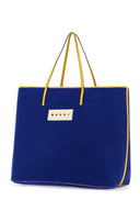 Bolsa de compras de Janus de Marni Blue FIentil Medium Janus