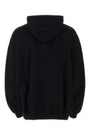 Vetements Black Cotton mezcla sudadera de gran tamaño