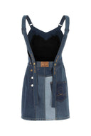 Marine Serre Denim Dungarees Dress