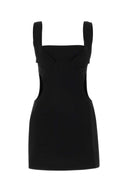 Marine Serre Black Polyester Blend Mini Vestido