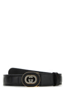 Cintura in pelle nera Gucci
