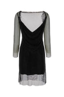 Max Mara Embellished Mesh Vezzo Mini Dress
