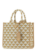 Prada Brodered Fabric Small Symbole Shopping Bag