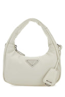 Prada Chalk Nappa Leather Mini Prada Soft Handbag